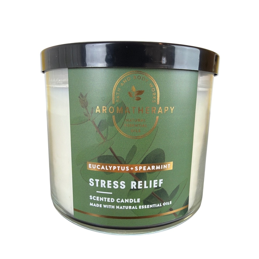 Bath & Body Works Aromatherapy Stress Relief Eucalyptus Spearmint 3-Wick Candle